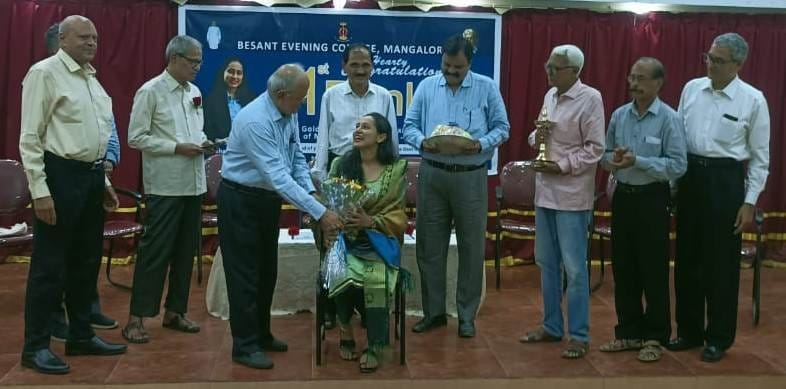 Felicitation to Ms Sheethal Nayak for Securing I Rank in M.Com Exams